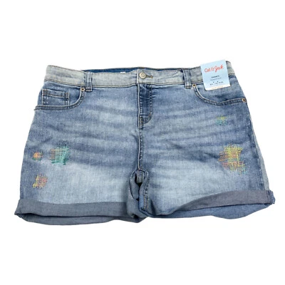 Pantalones Cortos Cat & Jack Niñas Talla XXL 18 Plus Súper Elásticos Color Puntada Azul Claro Foto 1 de 4