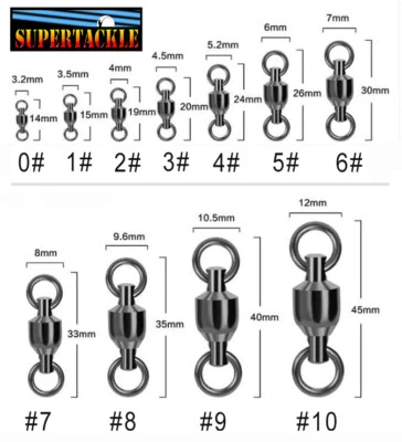 YM-1804 Series, Ball Bearing, Plated Bronze, Fishing Swivels 35 lb to 500 lb - Image 1 of 2