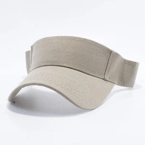 Visor Sun Hat Golf Tennis Beach Men Cap Adjustable Summer Plain Colors Women  - Picture 1 of 27