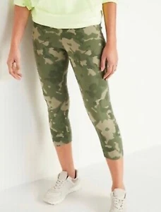 Old Navy Women's Size Small ~ Green Camo ~ High Waisted Cropped Leggings …$17 - Picture 1 of 2