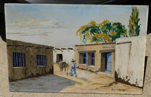PETER SAVAGE VINTAGE LANDSCAPE IMPRESSIONIST OIL PAINTING SOUTHWEST/MEXICO - Picture 1 of 1