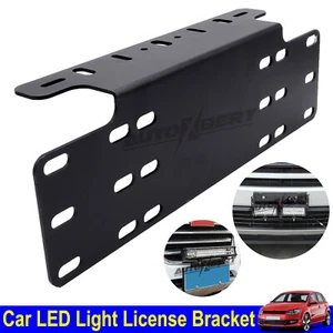 Car License Plate Bracket Light Bar Work LED Lights Front Bumper Holder Mount - Picture 1 of 8
