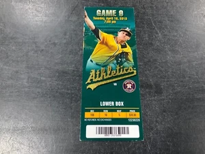BIGLIETTO OAKLAND A'S 2013 STUB 16/04/13 VS ASTROS ~ DEBUTTO MLB Shane Peterson - Foto 1 di 1