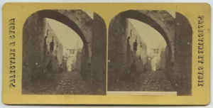 Stéréo 1870-80. Série "Palestine et Syrie". Jérusalem. Arc de l'Ecce Homo. - Imagen 1 de 1