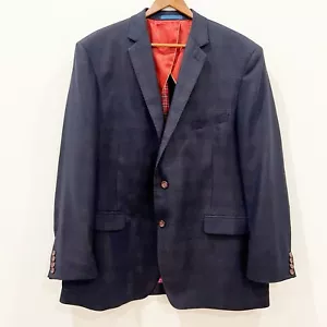 Paul Betenly Lanificio Blazer Men 46R Blue Cerruti Wool Check Sport Coat Jacket - Picture 1 of 15