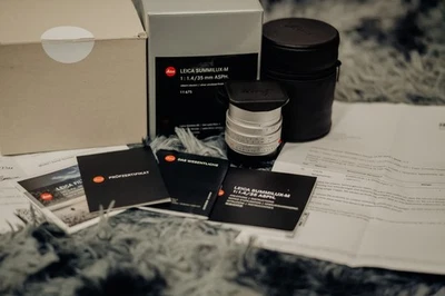 Leica M 35mm 1.4 FLE ASPH 6bit Summilux 11675 silber DEMO FOTO-GÖRLITZ Ankauf - Bild 1 von 4