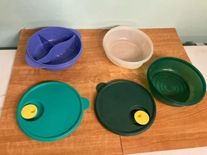 Tupperware Vent 'N Serve Set 5 Teile Beeren Sieb Gefrierschrank Mikrowelle - Bild 1 von 18