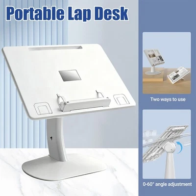 2IN1 Portable Laptop Stand Tray Holder 90°Tilt Book Stand For Genion Everywhere - image 1 of 4
