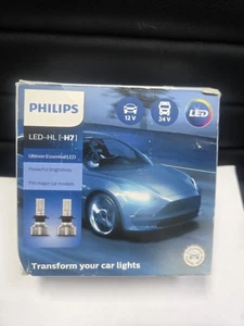 Geniune LED h7 Philips Ultinon Essential Hl 6500K 12V 24V Auto Moto 11972UE2X2 - Picture 1 of 10