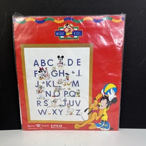 NEU Royal Paris Disney Mickey Mouse Alphabet Kreuzstich 35x50cm Donald Goofy - Bild 1 von 5