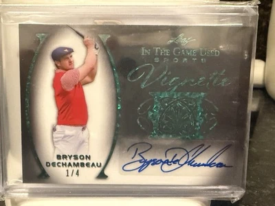 Bryson DeChambeau Leaf Autograph Card 1/4 - Image 1 of 4