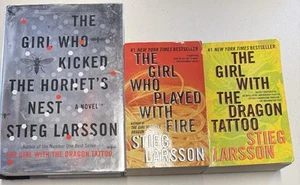 Stieg Larsson Trilogy- The Girl With the Dragon Tattoo (3) Book Set - Picture 1 of 1