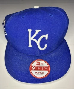 MLB Kansas City Royals New Era 9fifty Snapback Adjustable Hat Cap Blue OSFA M/L - Picture 1 of 6