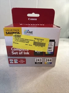 Genuine Canon PG-243 & CL-244 Ink Cartridges OEM Combo Pack - Black & Color - Picture 1 of 4