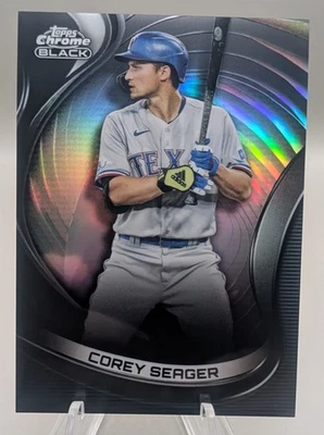 2022 Topps Chrome Black COREY SEAGER Rangers Refractor /199 - Image 1 of 2