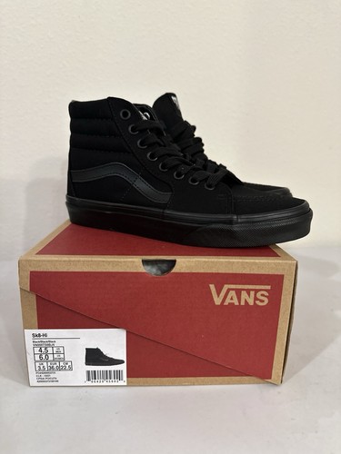 VANS Sk8 Hi Nero Nero Nero VN000TS9BJ4 4.5Y 6 Donna