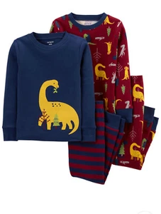NWt 2t dinosaurs birthday boys easter christmas pajamas carters winter fall pjs - Picture 1 of 6