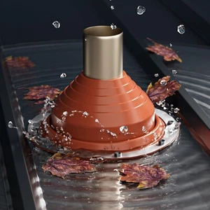 Bright Red Silicone Rubber Boot Metal Roof Pipe flash Pipe?Fits Pipe Od 5-9inch - Picture 1 of 11