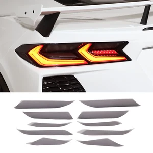 Smoke Tail Light Rear Side Markers Tint Overlays Vinyl For Corvette C8 2020-2023 - Picture 1 of 10