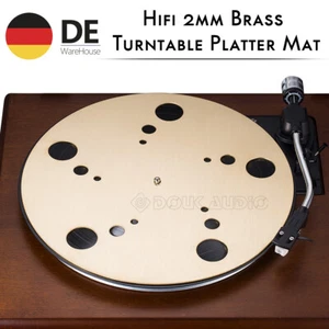 Tacadiscos de latón tapete plato de placa mate reproductor de discos de vinilo LP mate - Imagen 1 de 7