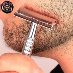 Juego de afeitadoras manuales estilo antiguo para hombre maquinilla de afeitar de seguridad ajustable reutilizable cabello clásico - Imagen 1 de 12