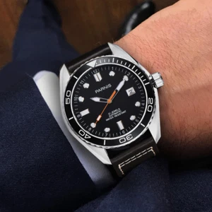 42mm Parnis Miyota Automatic Men's Waterproof Diver Watch Ceramic Rotatig Bezel - Imagen 1 de 21