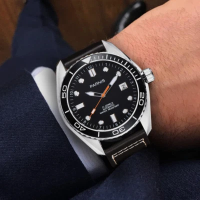 42mm Parnis Miyota Automatic Men's Waterproof Diver Watch Ceramic Rotatig Bezel - Image 1 of 4