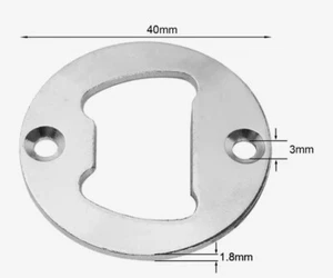 5x inserto apribottiglie, rotondi, con viti, per tornitore, acciaio inox - Foto 1 di 2