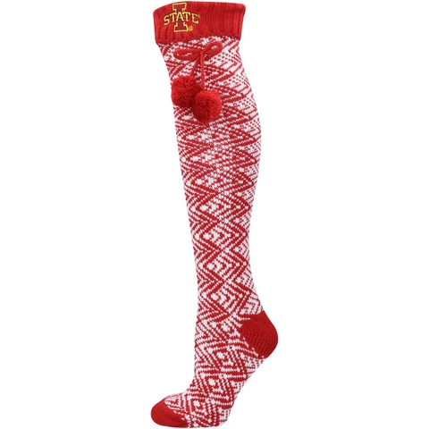 Women's ZooZatz Iowa State Cyclones Geometric Thigh High Socks Cover