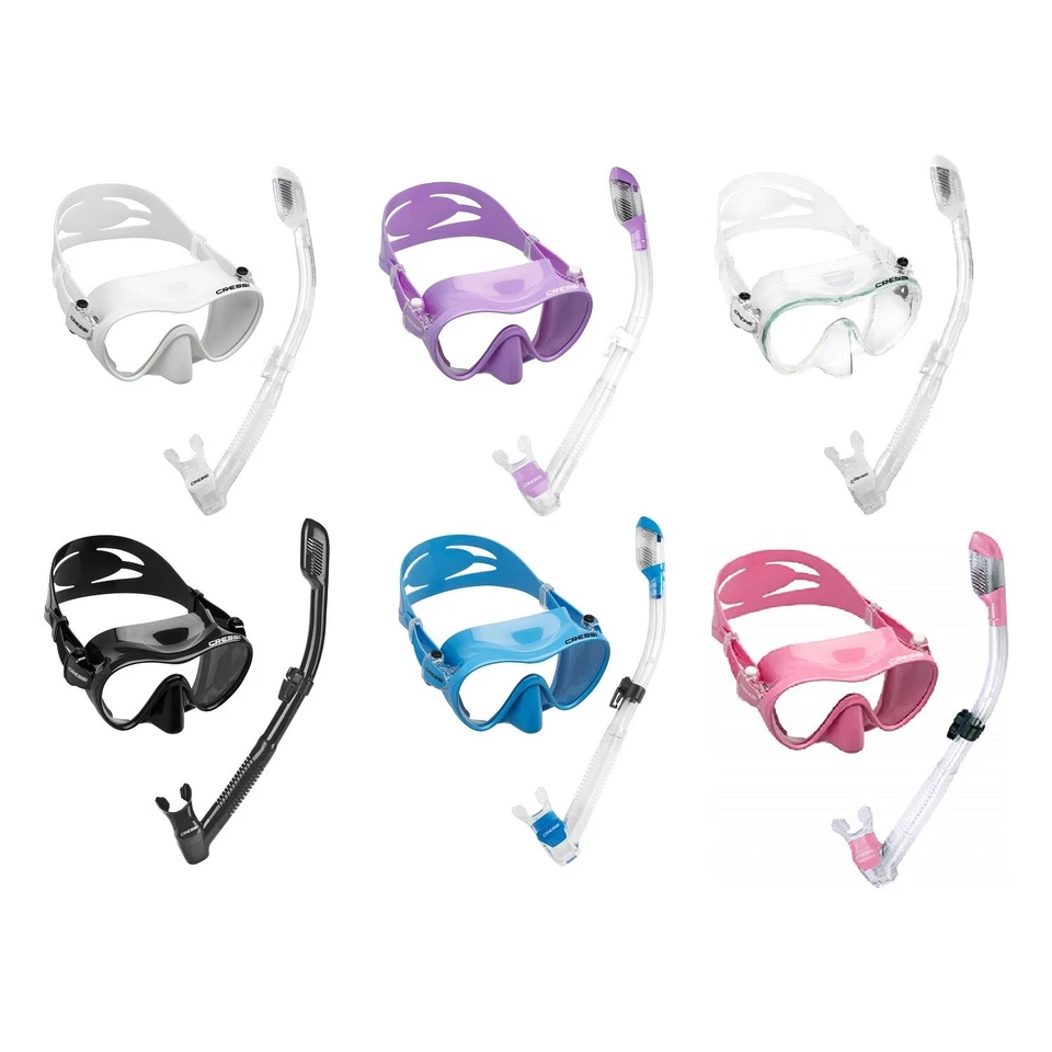 Cressi F1 Frameless Mask + Supernova Dry Snorkel Set - image 1 of 1