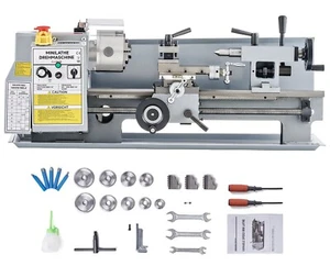 7 × 14" Mini-Drehmaschine Tischdrehbank Metalldrehmaschine 550W Drehbank - Bild 1 von 13