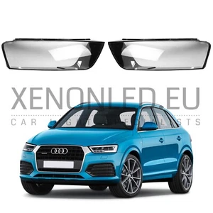 Par de cubiertas de lentes de vidrio para faros delanteros (L+R) + manual para Audi Q3 2014-2018 - Imagen 1 de 4