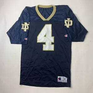 Vintage Champion #4 Jersey NCAA Notre Dame Fighting Irish Sz 40 Blue - Picture 1 of 5