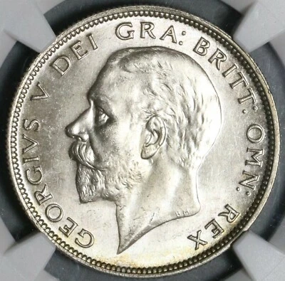 1931 NGC MS 64 1/2 Crown George V Great Britain Gem Silver Coin (21080102D) - Image 1 of 4