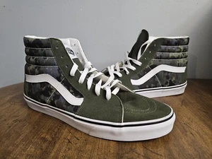Vans Off The Wall Sk8 Hi Mid Olive Camo Shoes - 507452 - Men’s Size 13 NEW - Picture 1 of 7