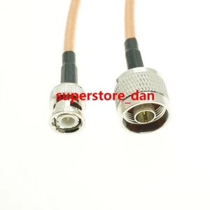 BNC Male Plug To N Male Straight Crimp lot Coax Pigtail RG142 Cable - Picture 1 of 4