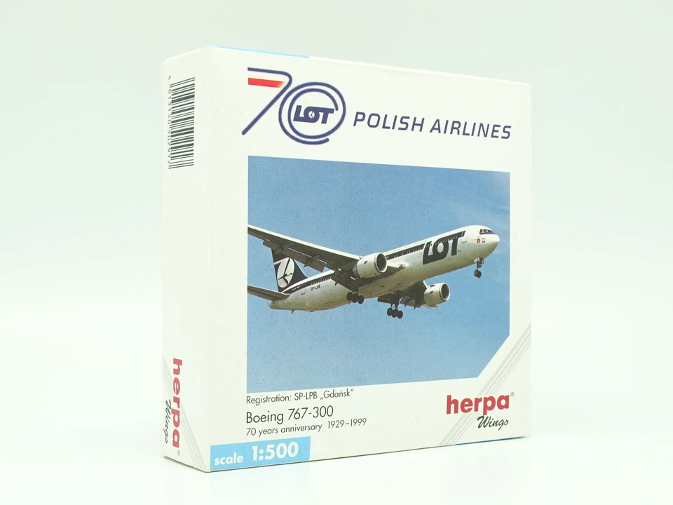 Herpa Airplane Airlines 1/500 - Boeing 767 300 Lote 70 Aniversario Foto 1 de 1