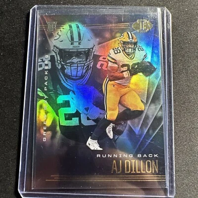 2020 Contenders AJ Dillon Silver Rookie of the Year RC  Packers - Image 1 of 4