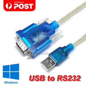 USB to 9-pin DB9 RS232 Serial Cable Adapter Converter Win10 Win8 Win7 32/64bit - Picture 1 of 3