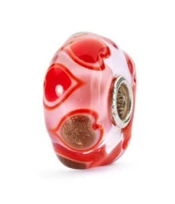 TROLLBEADS TGLBE-20061 Bead Cuore in Fiore in Vetro "Special Edition"  - Immagine 1 di 3