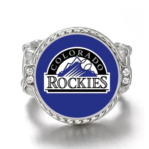 Colorado Rockies Womens Adjustable Silver Crystal Acccent Ring w Gift Pkg D12 Cover