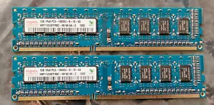 Hynix 2GB (2x1GB) HMT112U6TFR8C-H9 N0 AA-C 1GB DDR3 PC3-10600 1RX8 RAM - Picture 1 of 1