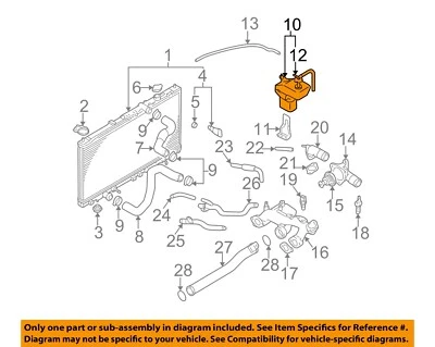 Used Engine Coolant Reservoir fits: 2004 Mitsubishi Eclipse  Grade A Foto 1 de 3