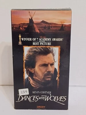 Dances With Wolves VHS Movie 1990 Kevin Costner Mary McDonnell Original 7 Awards - Image 1 of 4