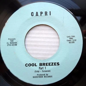 EL RONDOS r&r INST 45 COOL BREEZES part 1 b/w part 2 strong VG+ b/w VG++ dm425 - Imagen 1 de 2
