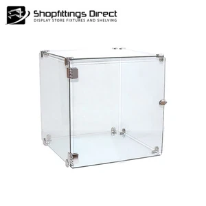 Small Display Case Cabinet Glass Cube Counter Top Showcase LED light CB1 - Picture 1 of 6