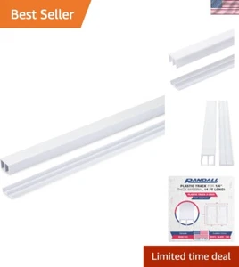 Durable 4FT White PVC Sliding Door Track - Easy Install & Smooth Operation - Picture 1 of 8