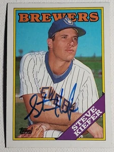 1988 Topps Steve Kiefer Autografo Card Brewers, A's, Yankees Auto, Firmato #187 - Foto 1 di 3