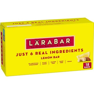 Barra de limón Larabar barras de frutas y nueces veganas sin gluten barras de 1,6 oz 18 quilates Foto 1 de 4