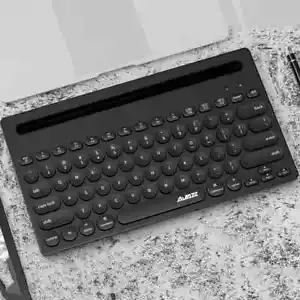 AJAZZ 320i Mini Computer Keyboard Portable 79 Keys Wireless Bluetooth (Black) - Picture 1 of 6